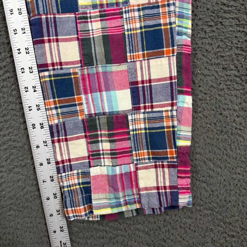 Brooks Brothers Pants Mens 35x32 Multicolor Plaid Indian Madras Patchwork Preppy - Picture 8 of 12
